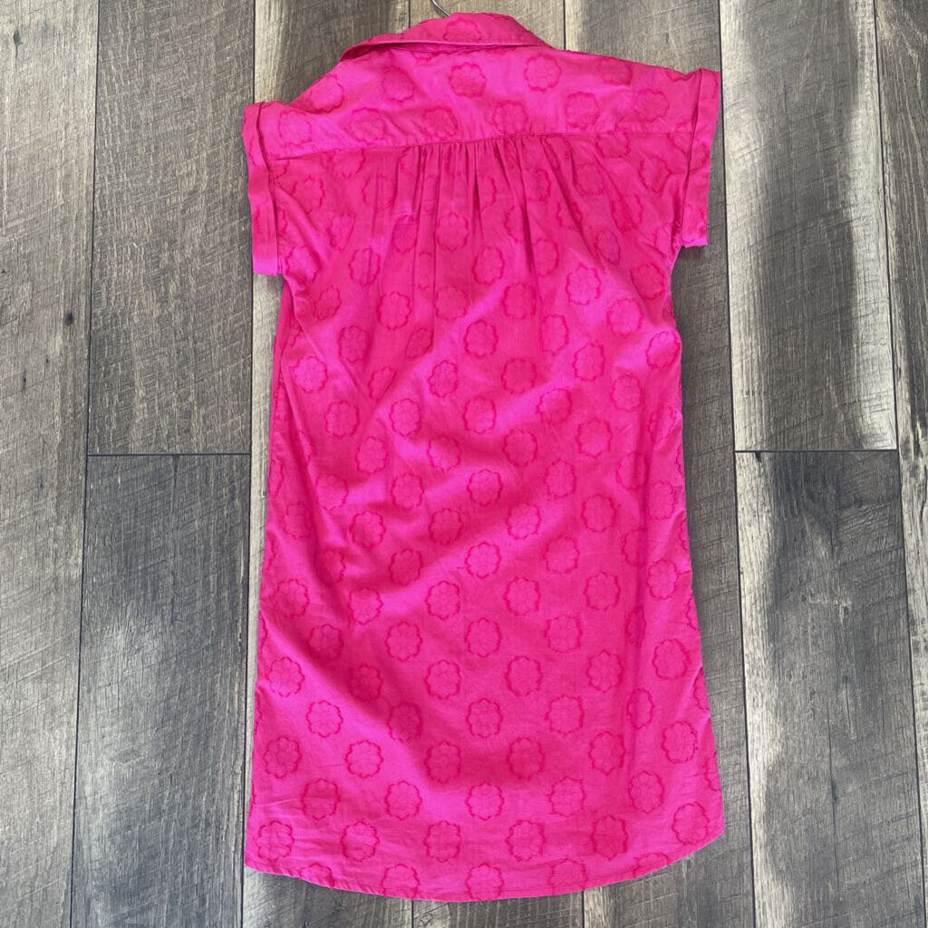 GIRLS HOT PINK JAQUARD PRINT DRESS-NWT