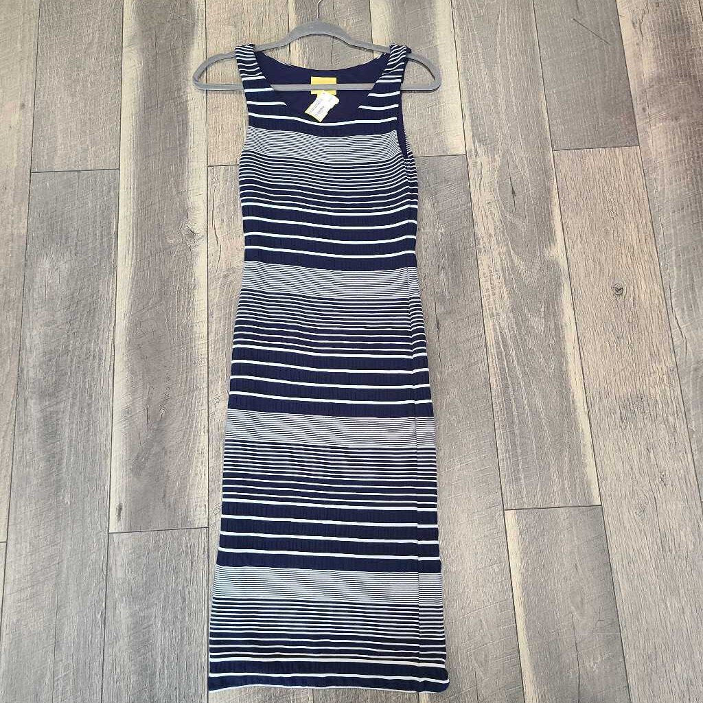 NAVY STRIPE TANK DRESS