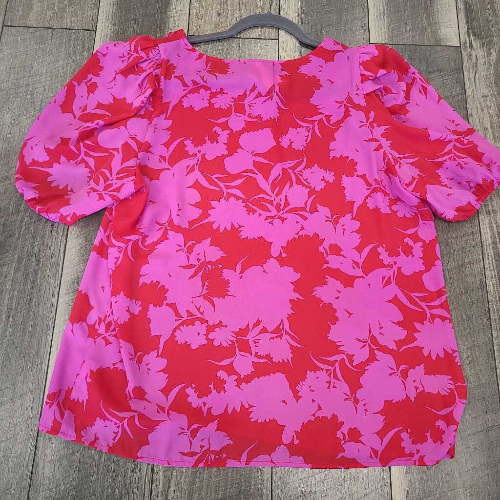 PINK/RED FLORAL BLOUSE