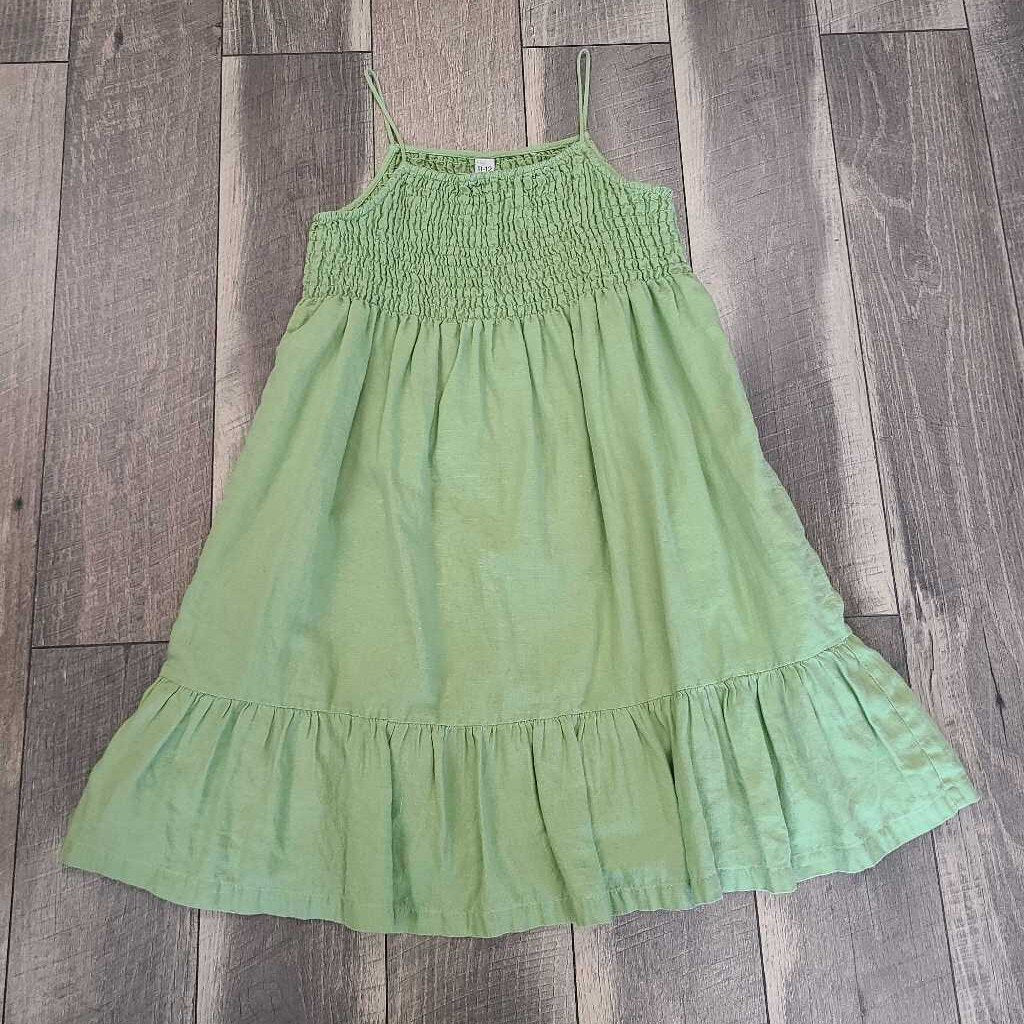 GREEN LINEN DRESS