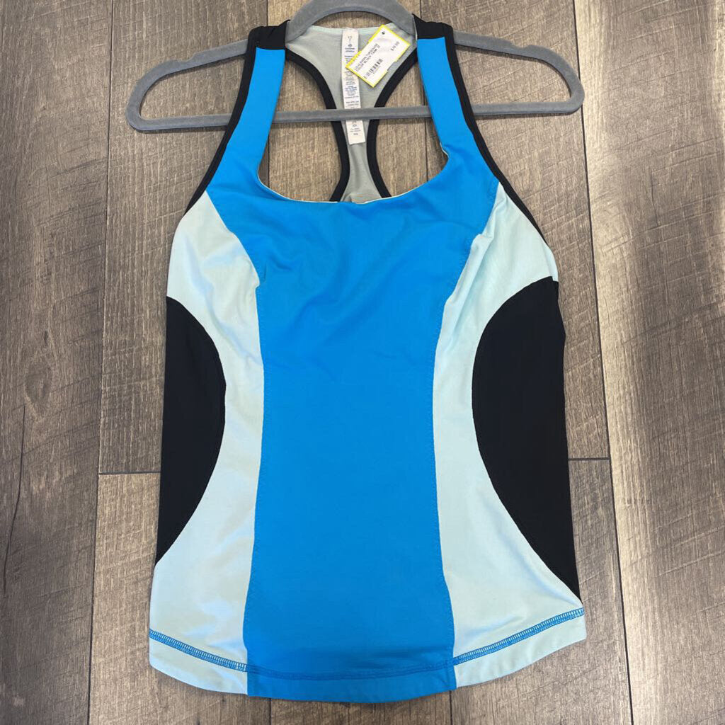 TURQOUISE COLOR BLOCK TANK