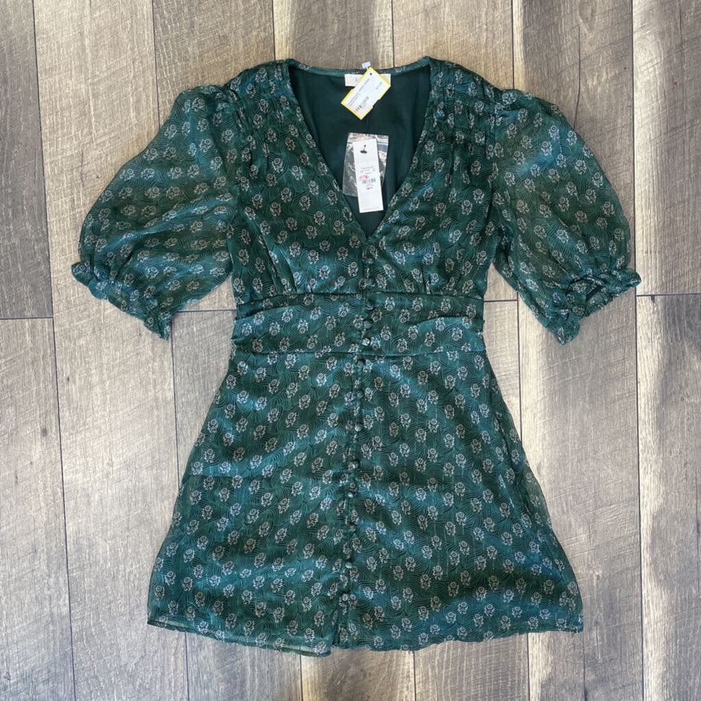 GREEN SHEER DRESS-NWT