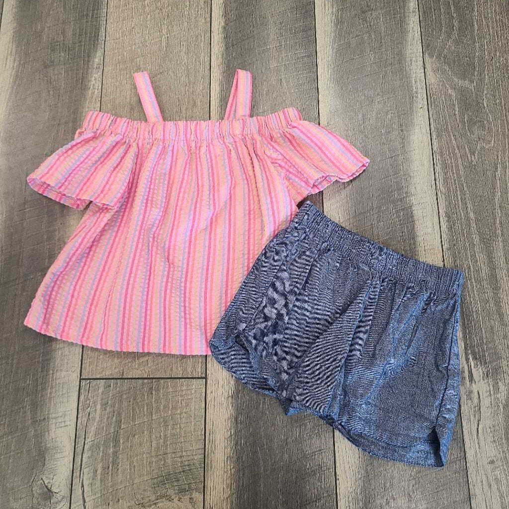 2 PIECE PINK/CHAMBRAY