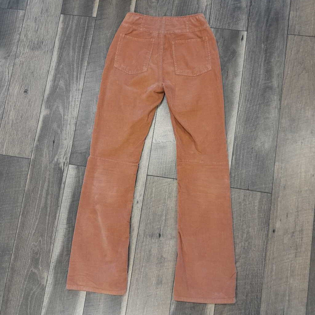 RUST CORDUROY FLARE PANT