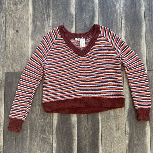 STRIPE V NECK SWEATER