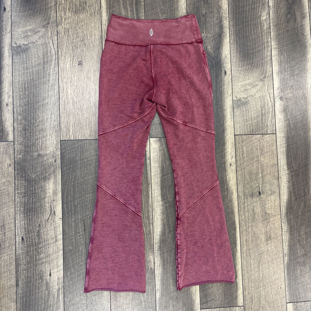 MAROON ZIP FRONT PANT