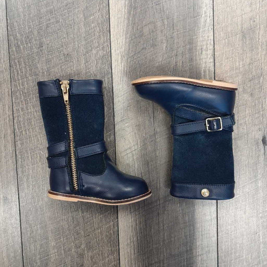 NAVY TALL BOOTS