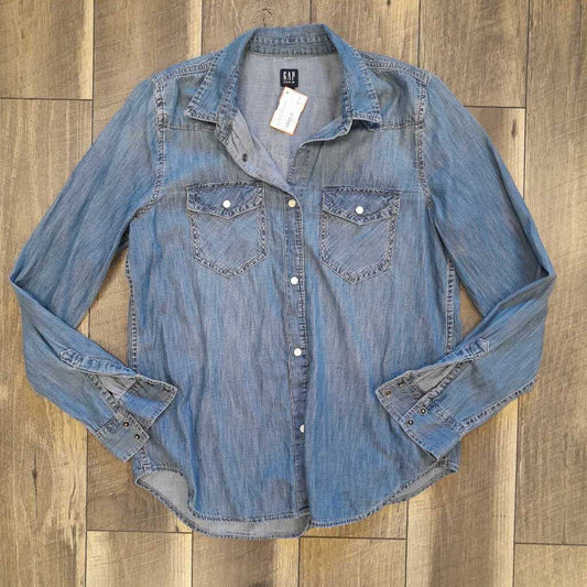 PEARL SNAP JEAN SHIRT