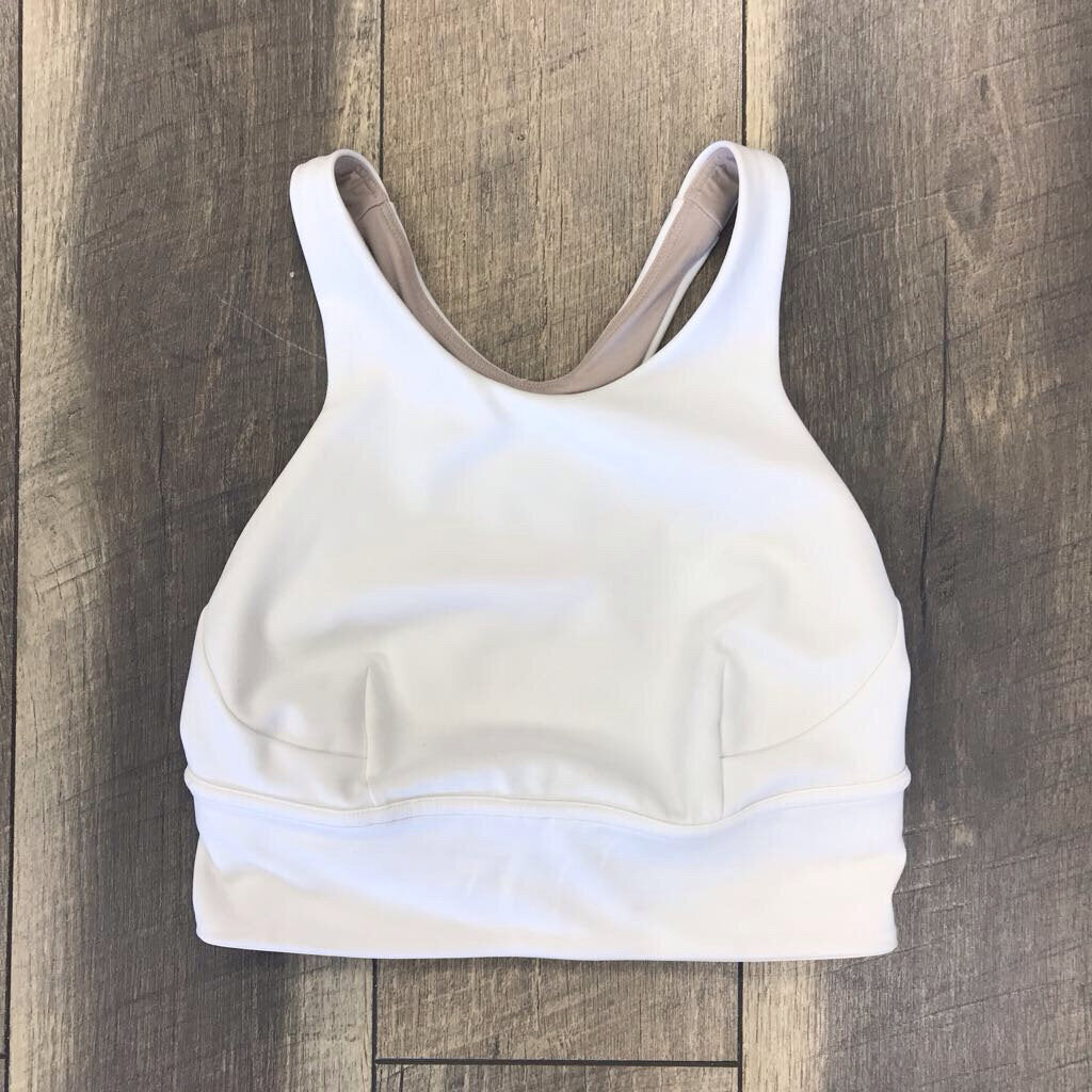 WHITE SPORTS BRA