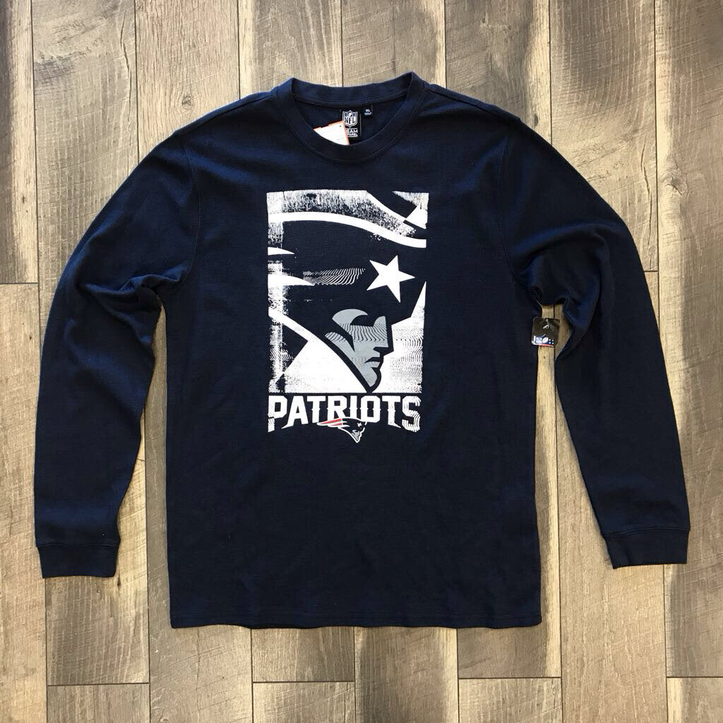 NAVY WAFFLE PATS LS-NWT