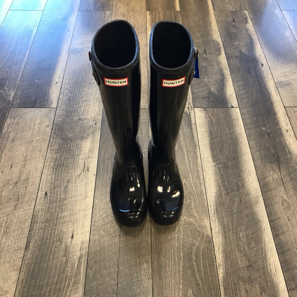 BLK GLOSS TALL RAIN BOOT