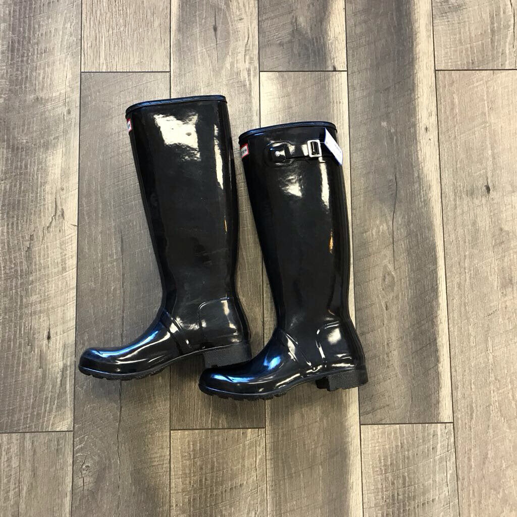 BLK GLOSS TALL RAIN BOOT