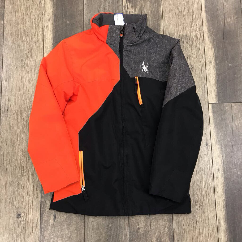 ORANGE BLK SKI JACKET