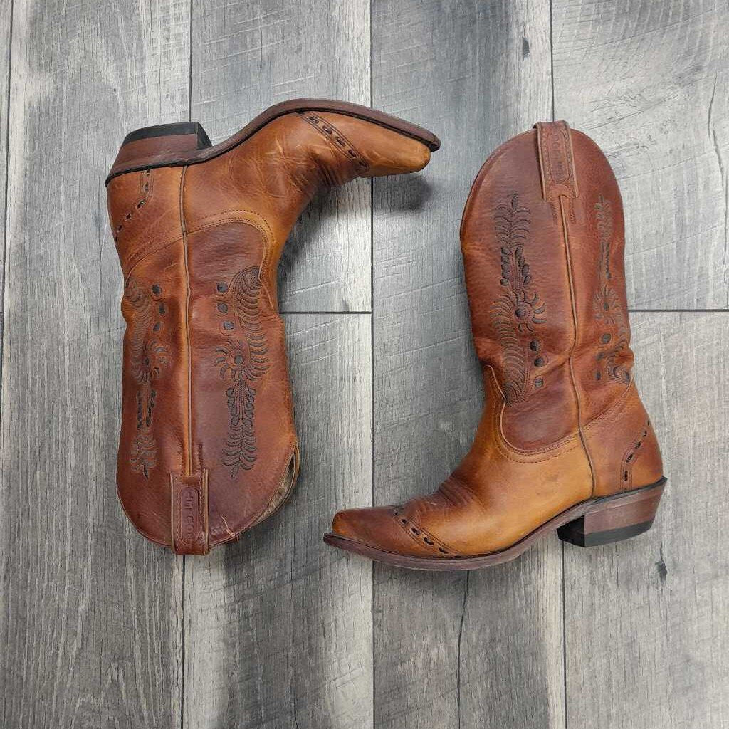 COGNAC WESTERN BOOT