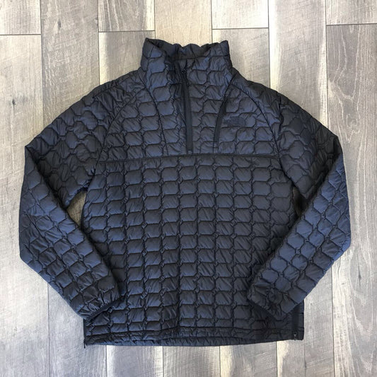 BLK QUILTED MENS PULLOVER