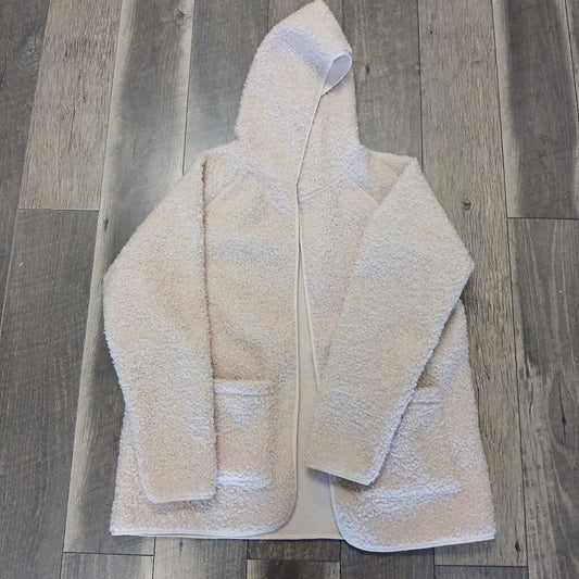 CREAM HOODED TEDDY COAT