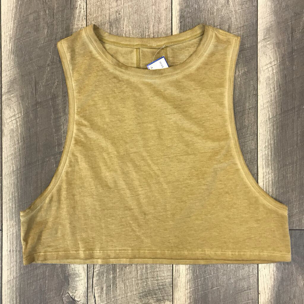 YELLOW VINTAGE CROP TANK