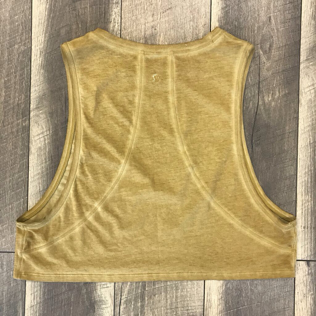 YELLOW VINTAGE CROP TANK