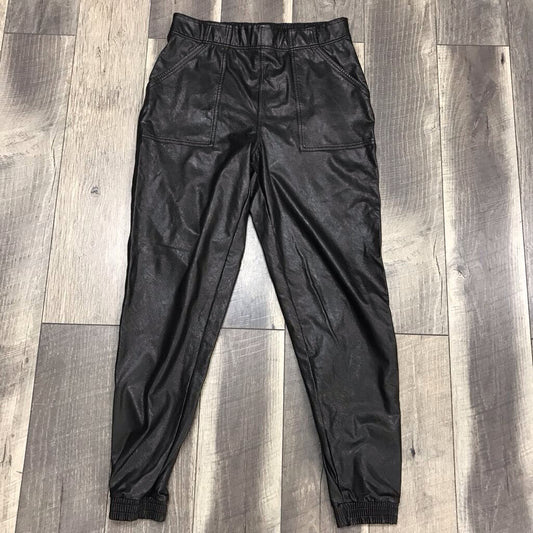 FAUX LEATHER JOGGERS