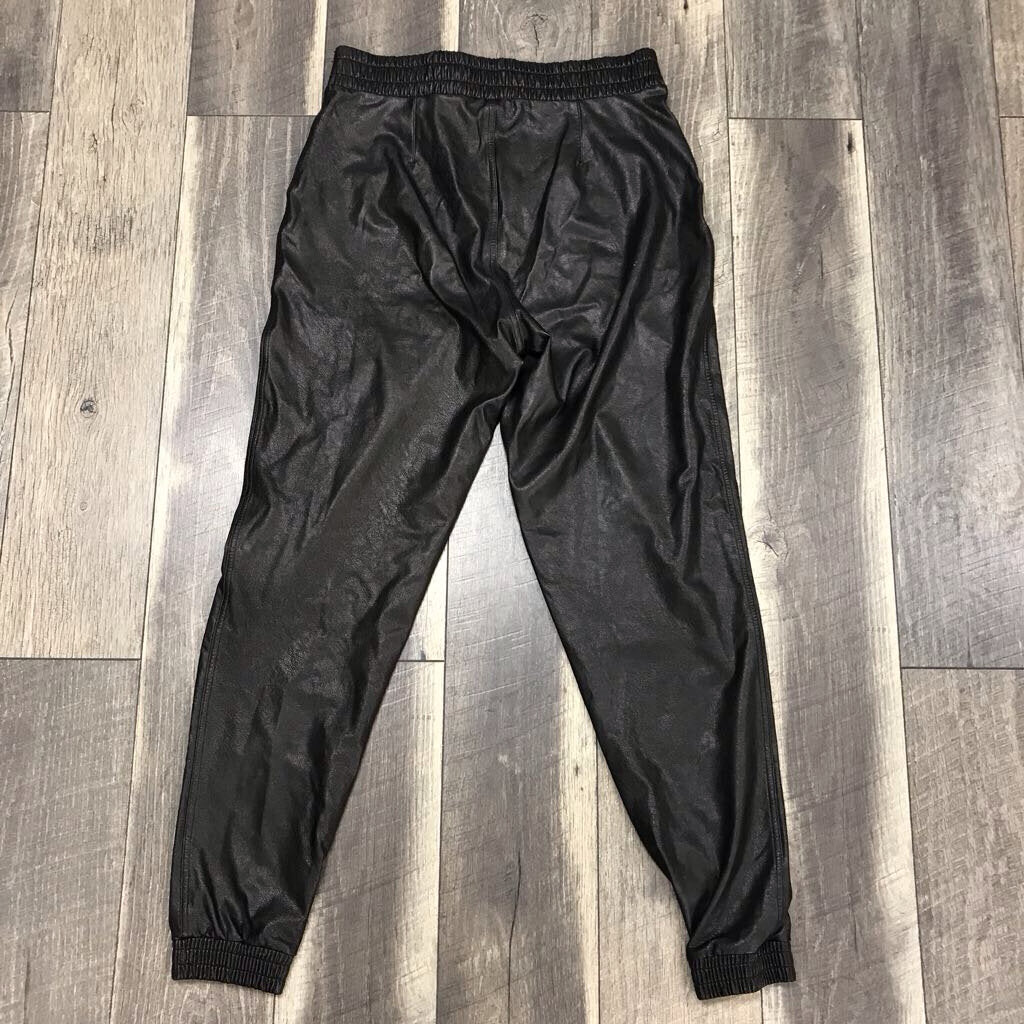 FAUX LEATHER JOGGERS