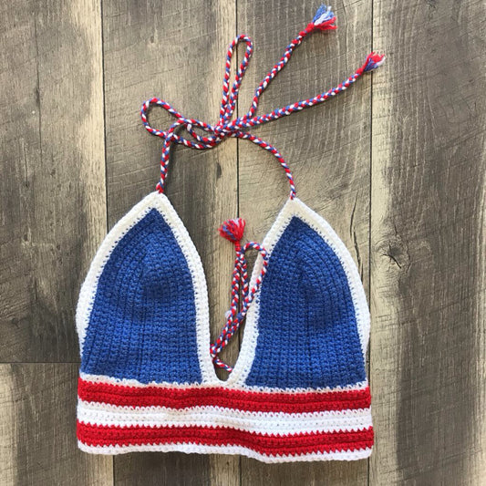 CROCHET FLAG HALTER