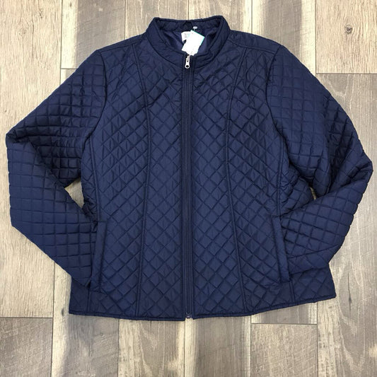 NAVY QUILTED JACKET