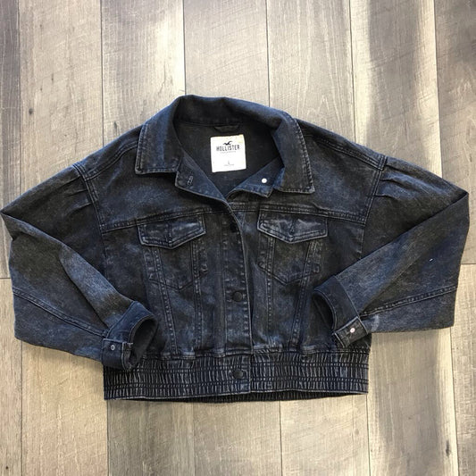 BLK CROPPED JEAN JACKET