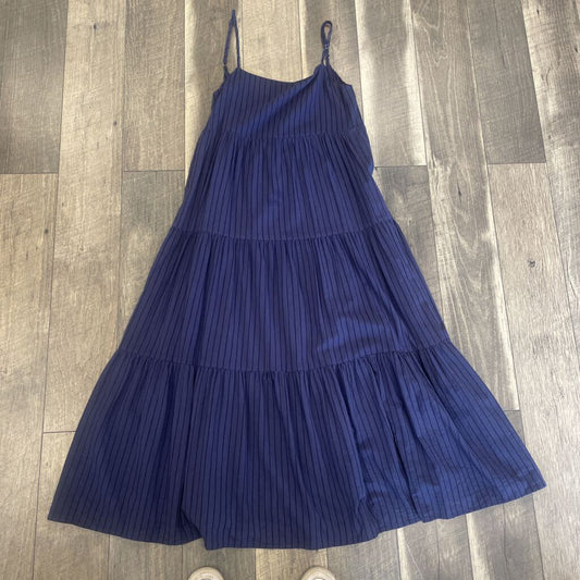 NAVY LONG TIERED SUNDRESS