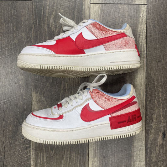 RED CRACKED LEATHER AIR FORCE