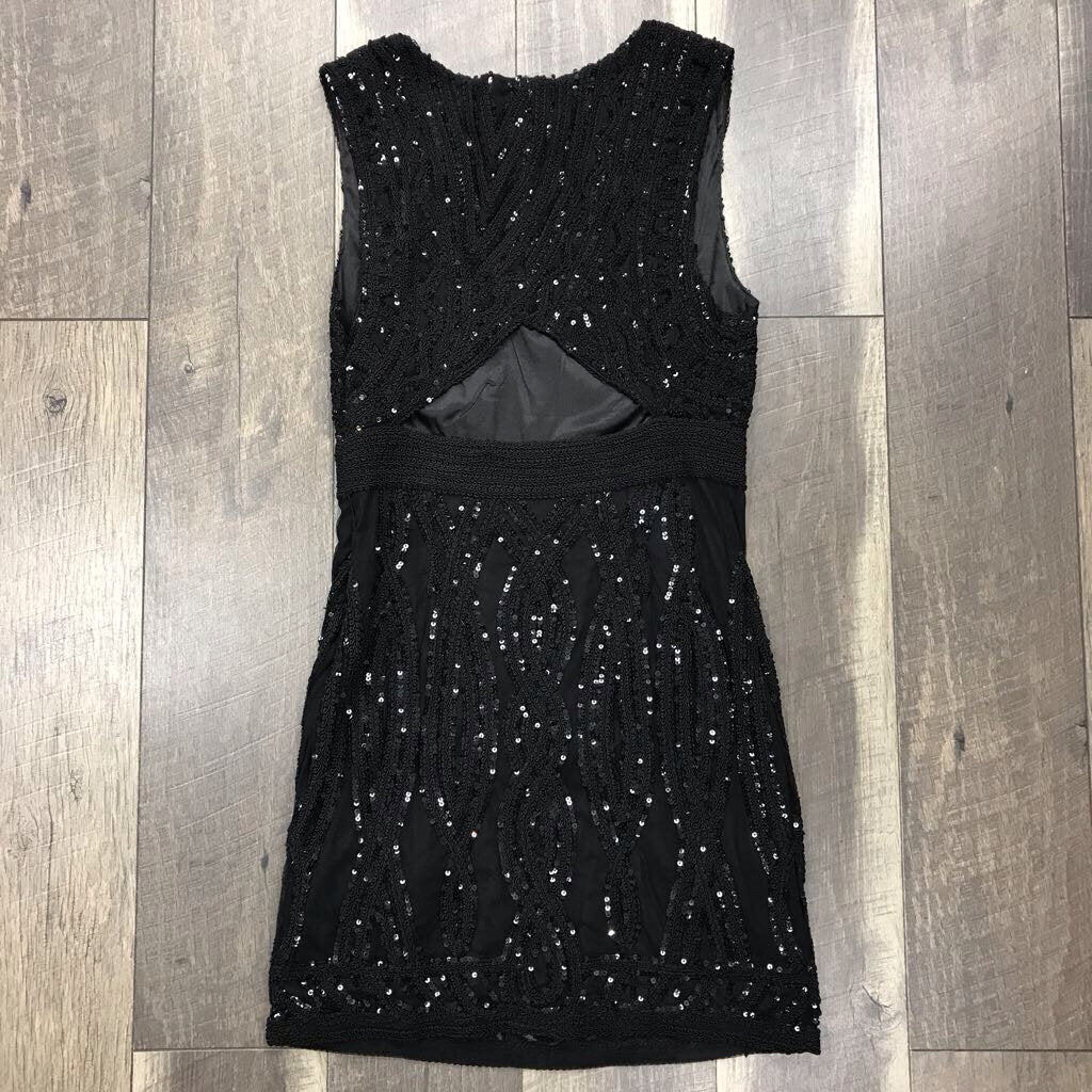 BLK SEQ DRESS