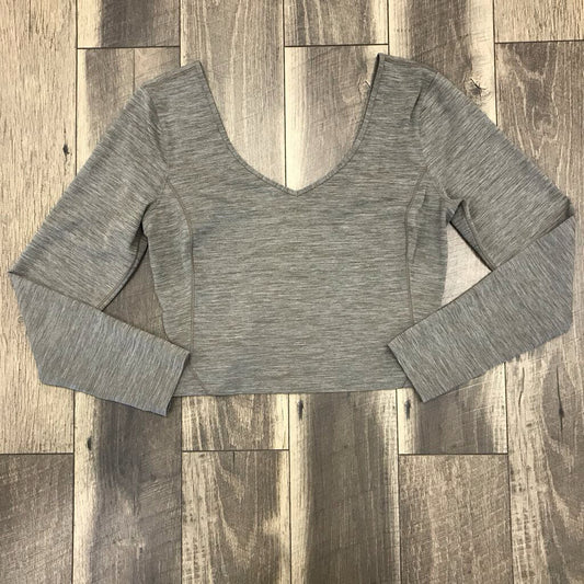 GREEN LS V NECK