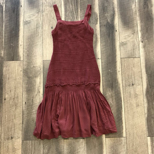 RUST DROP WAIST DRESS