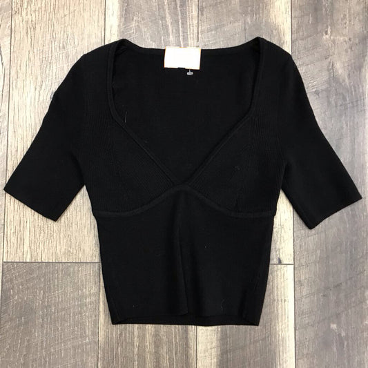 BLK KNIT SS