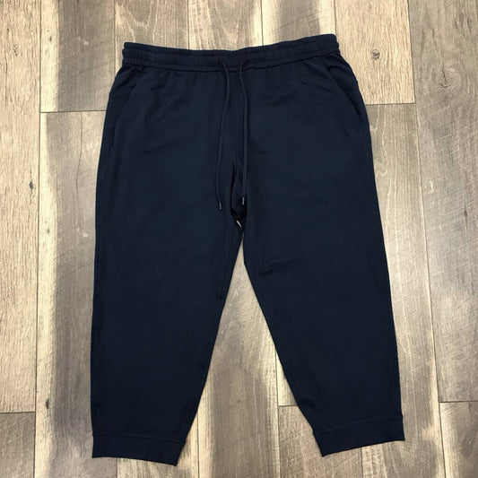 NAVY CROPPED JOGGERS