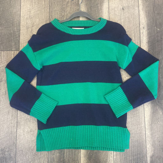 GREEN/NAVY STRIPED SWEATER