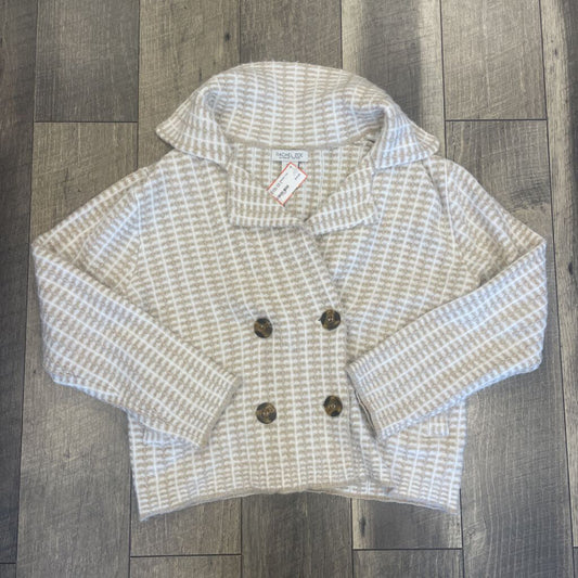 CREAM TAN BLAZER KNIT