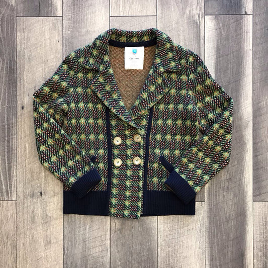 GREEN BUTTON CARDIGAN