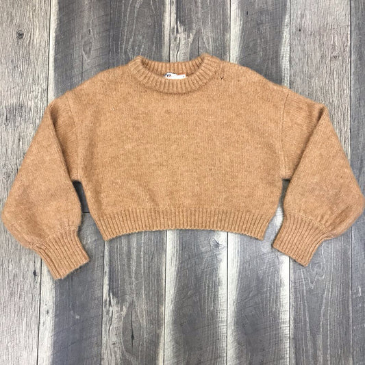 CAMEL CROP SWEATER