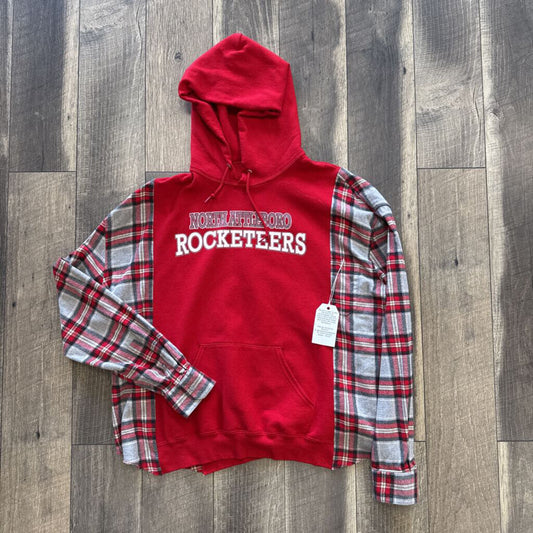 RED VINTAGE NORTH UPCYCLED HOODIE
