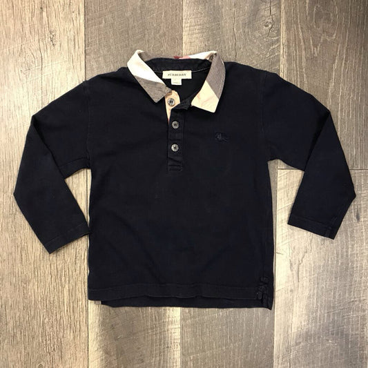 NAVY NOVA CHECK RUGBY L/S