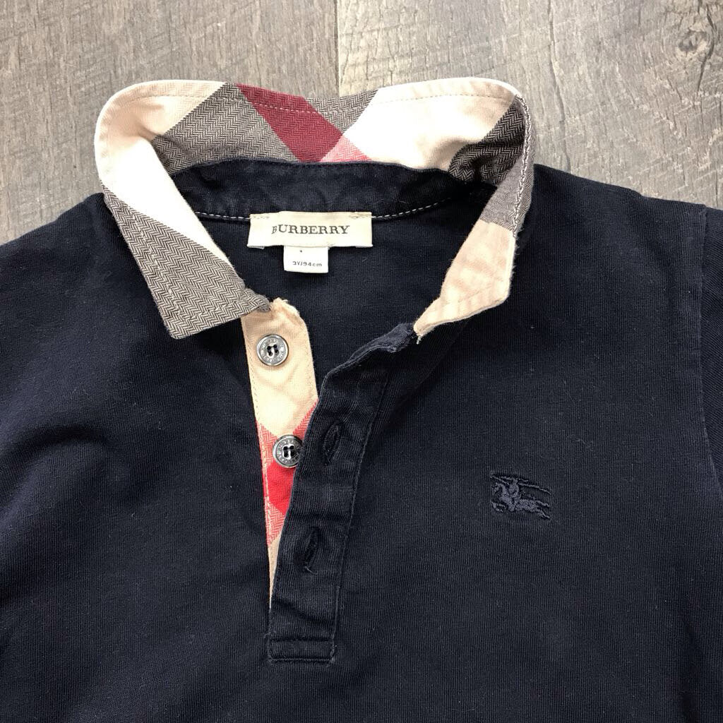 NAVY NOVA CHECK RUGBY L/S