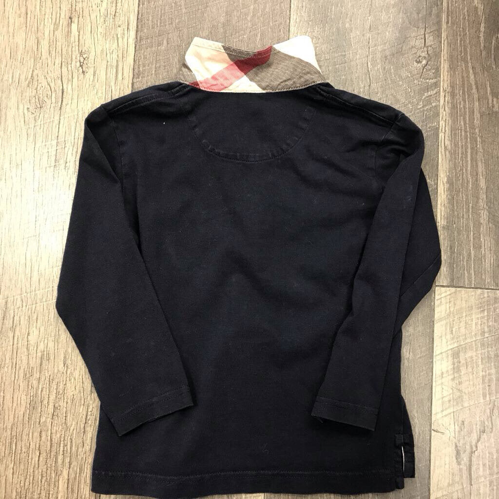 NAVY NOVA CHECK RUGBY L/S