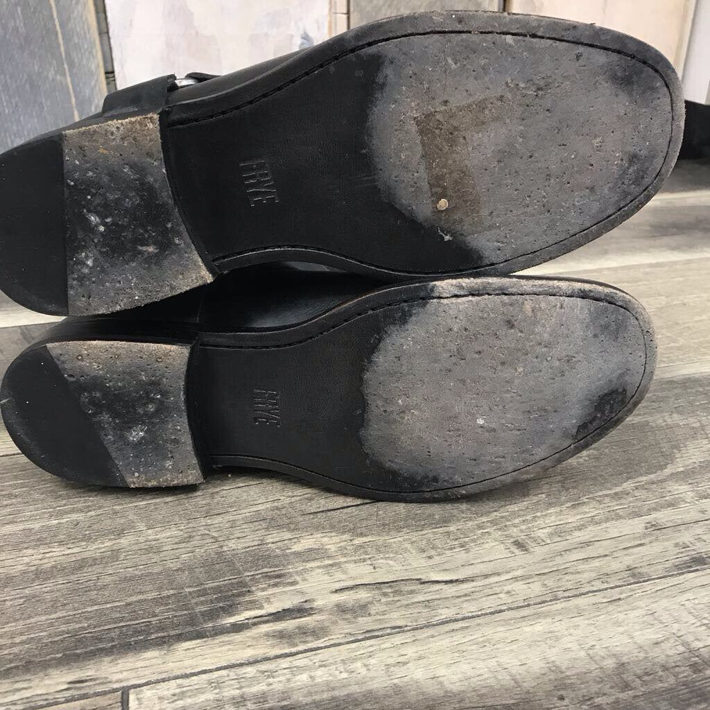 BLK LEATHER RIDING BOOT