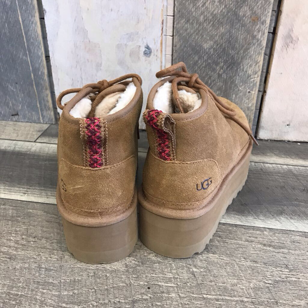 CHESTNUT NEUMEL HERITAGE PLATFORM BOOTS