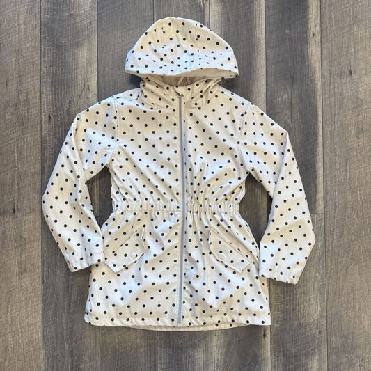 CREAM DOT LINED RAINCOAT