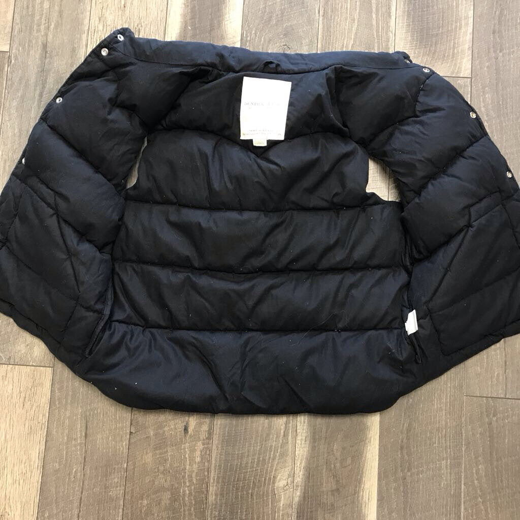 BLK FAUX SUEDE PUFFER VEST