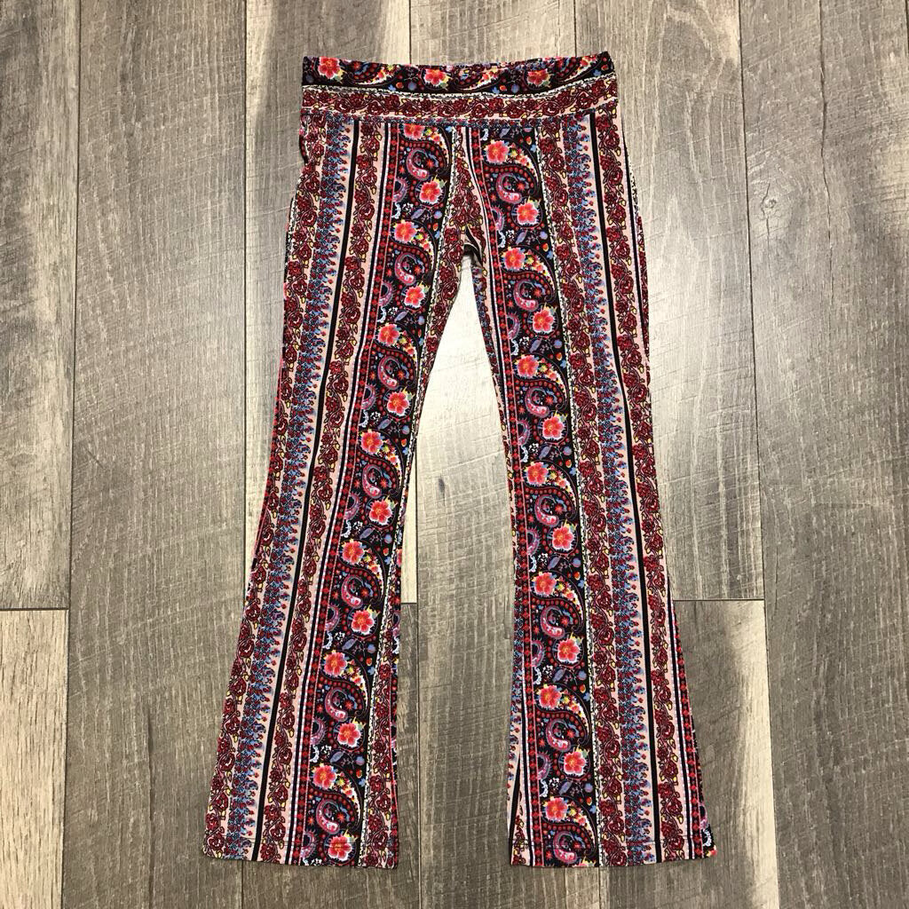 RED BOHO PRINT PANTS