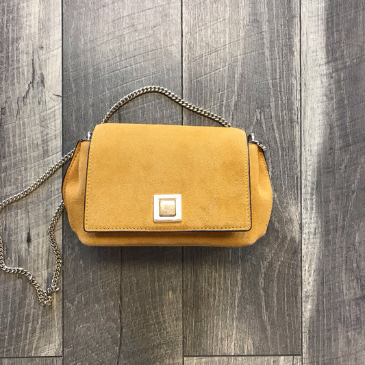 YELLOW SUEDE CROSSBODY
