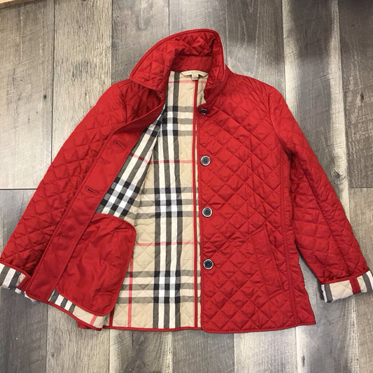 RED QUILTED JACKET