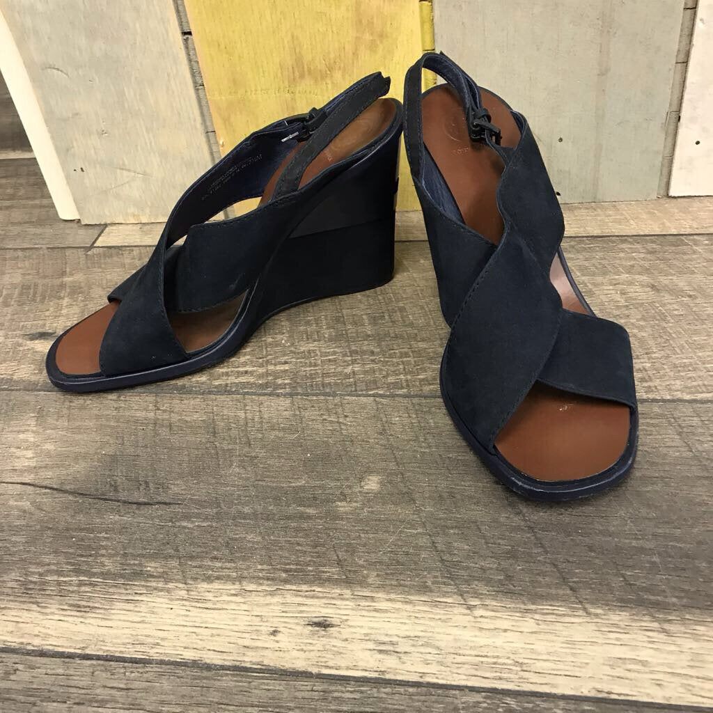 NAVY WEDGE SANDAL